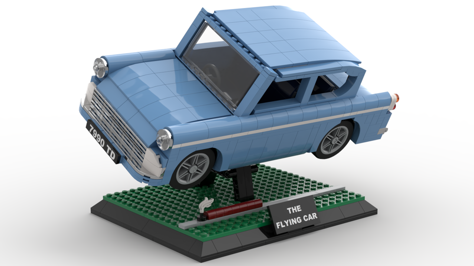 Flying best sale car lego