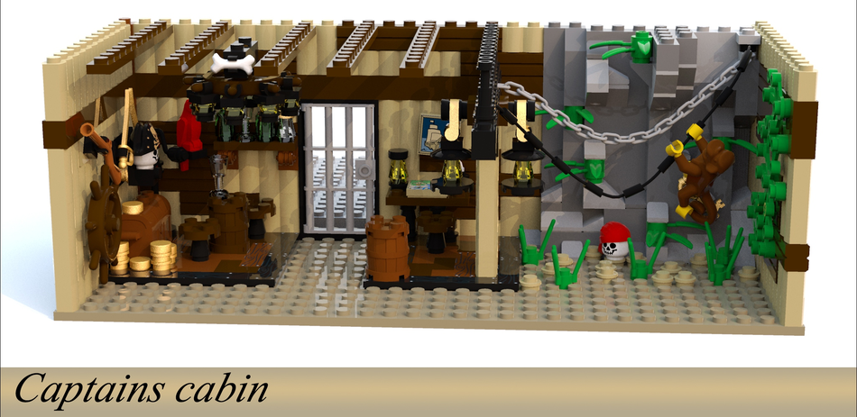 Lego pirates of cheap the caribbean captain's cabin