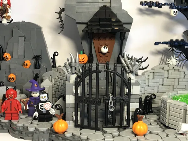 Lego discount halloween village