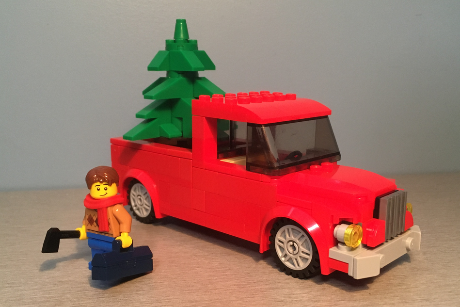 LEGO IDEAS The Red Truck Transporting A Tree