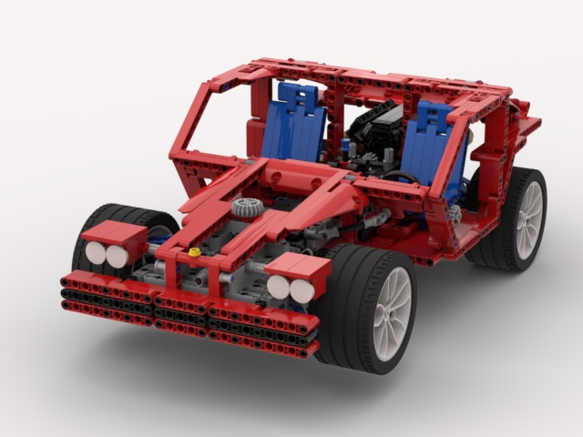 Lego technic best sale red car