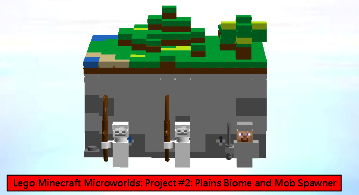 LEGO IDEAS Lego Minecraft Microworlds Plains biome and Mob spawner