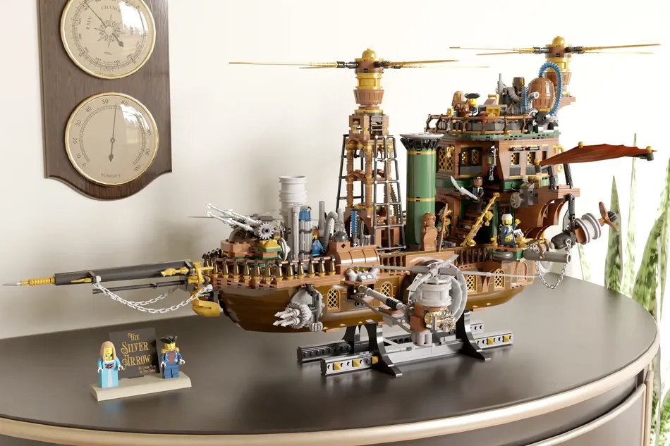 LEGO Ideas Steampunk Skyship Achieves 10,000 Supporters - The Brick Fan