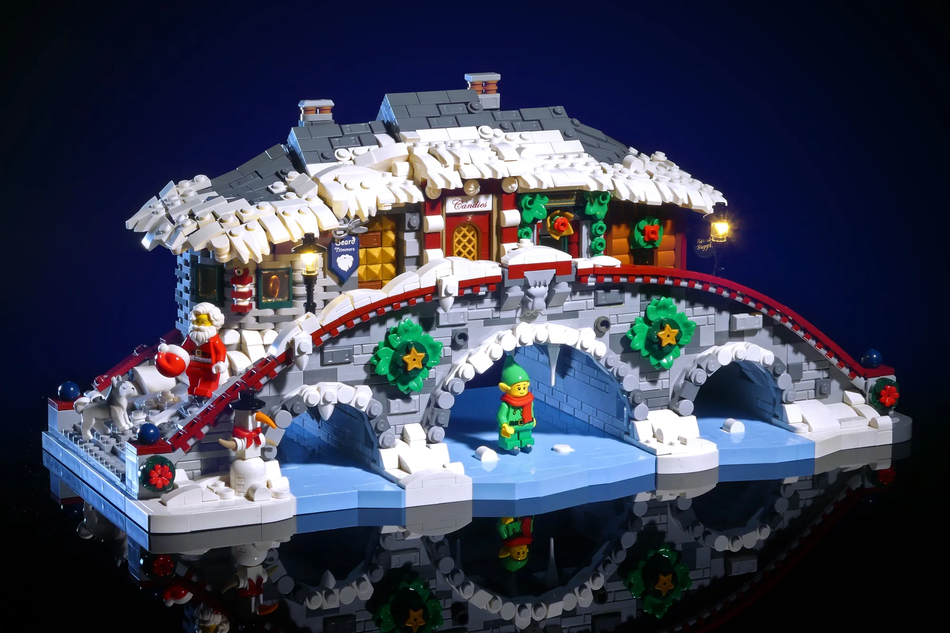 Lego christmas best sale village ideas