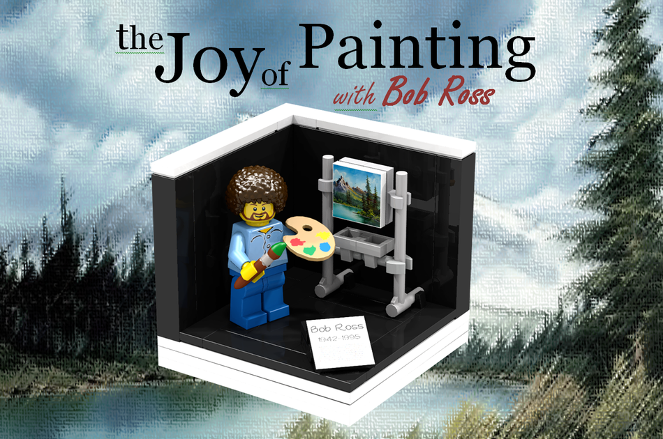 The Joy of Painting Bob Ross Figure