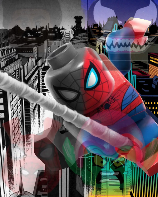 Lego spiderman clearance wallpaper