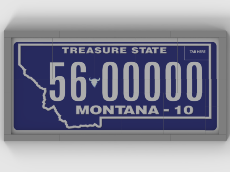 LEGO IDEAS Montana Licence Plate