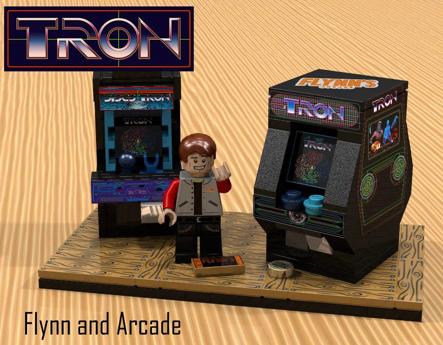 Tron Lightcycle - Arcade - Minifigure (Complete Set of Tron