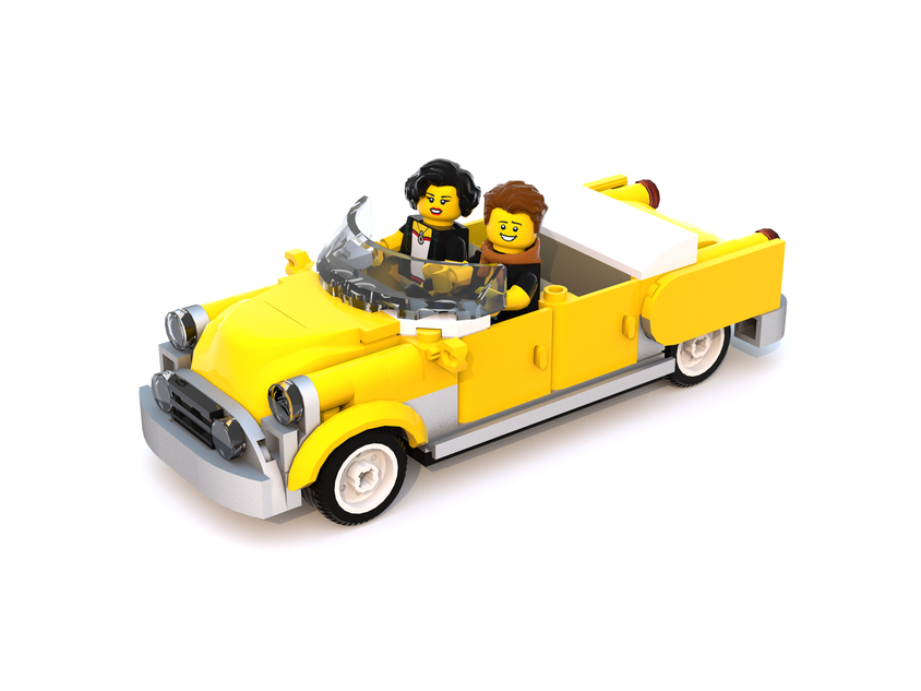 Yellow sales car lego