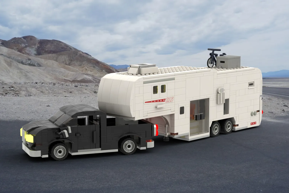 Lego fifth wheel camper and hotsell truck