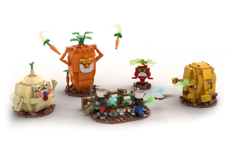 Lego sales cuphead minifigures