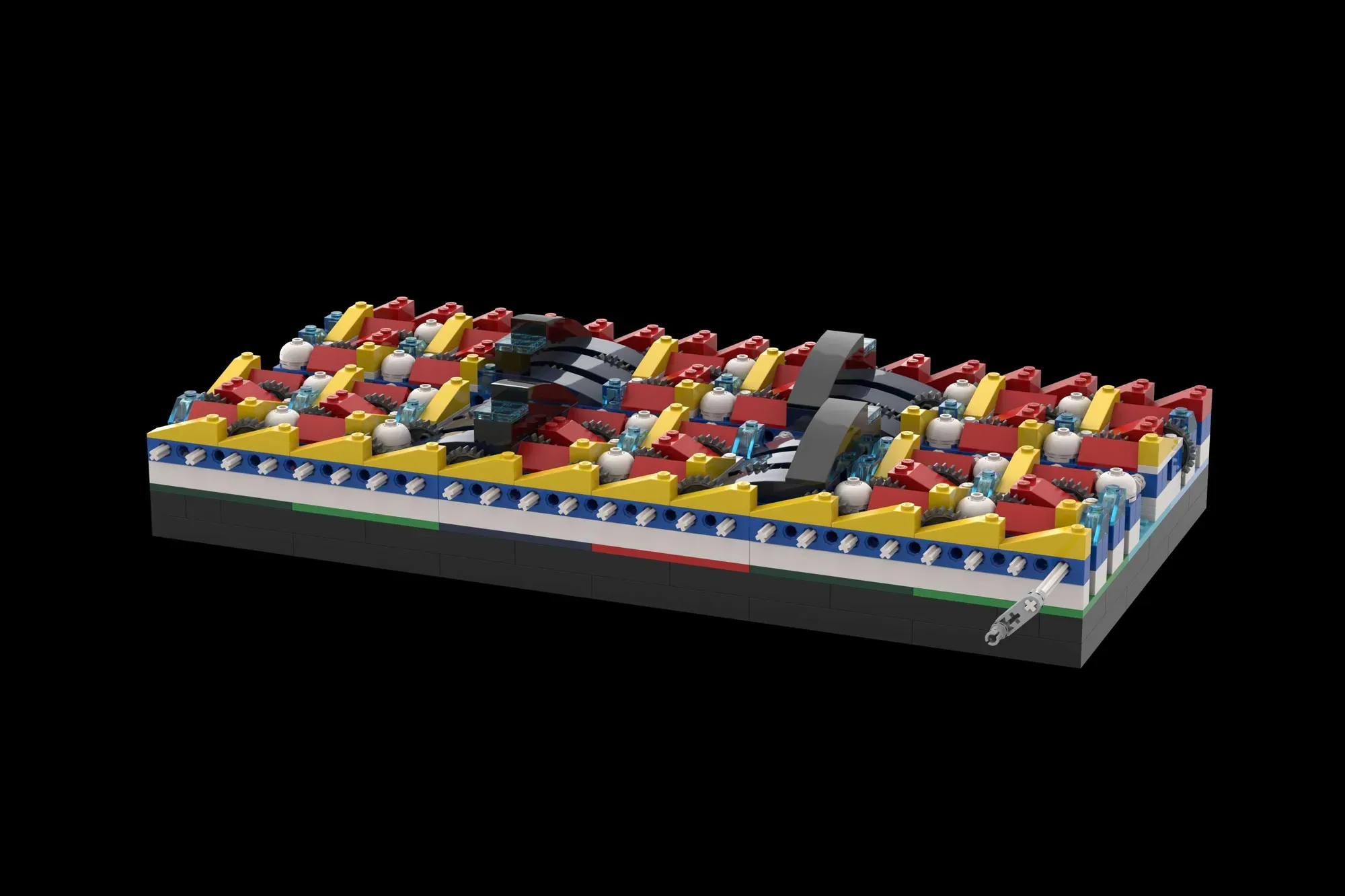The Eternal 9-Billion-Trillion-to-1 Gear: A Mondrian Kinetic