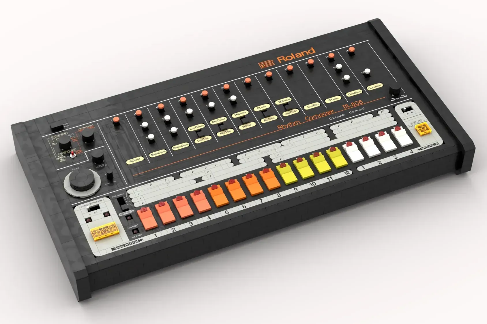 Roland リズムコンポーザー　TR-808クッション Roland TR-808 custom skins, created online by StyleFlip.com