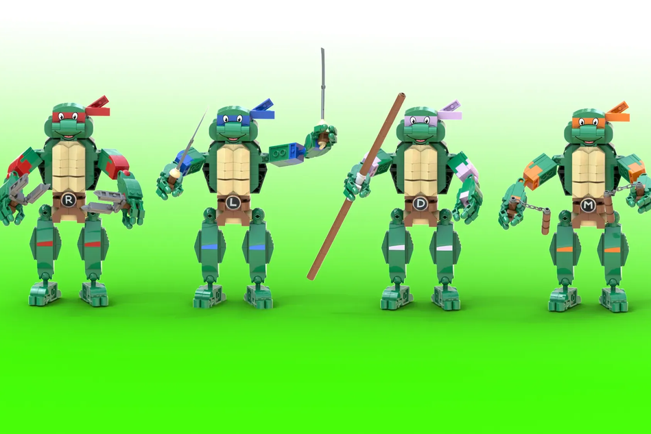 Teenage mutant ninja turtles lego figures hotsell