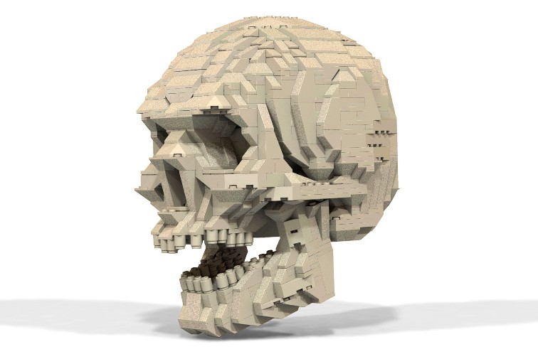 Lego store skull head