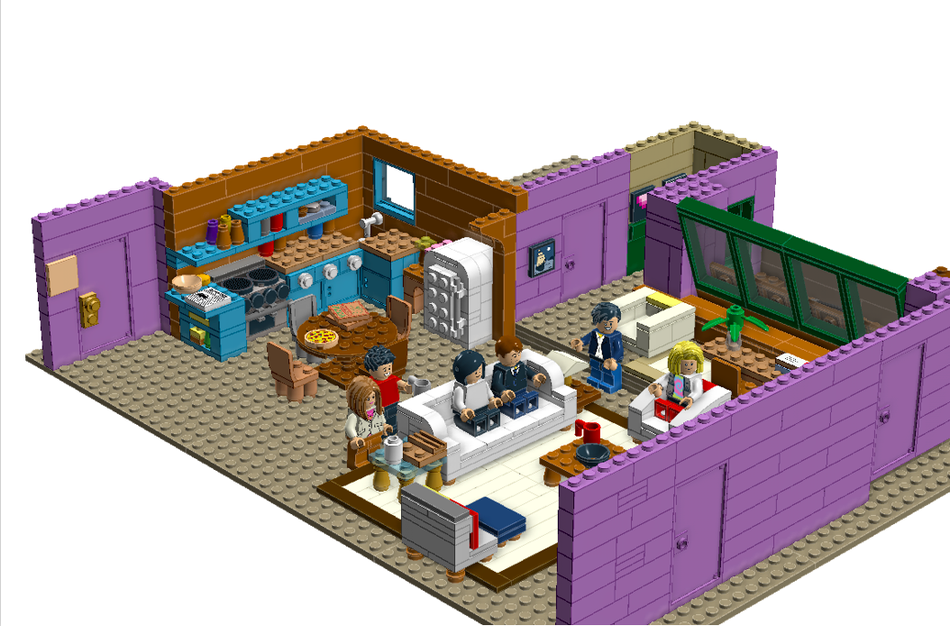 The FRIENDS Apartments in Lego - Monica's apartment 