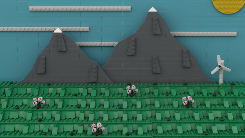 LEGO IDEAS - Create a Custom Background for Video Calls - mountains  background