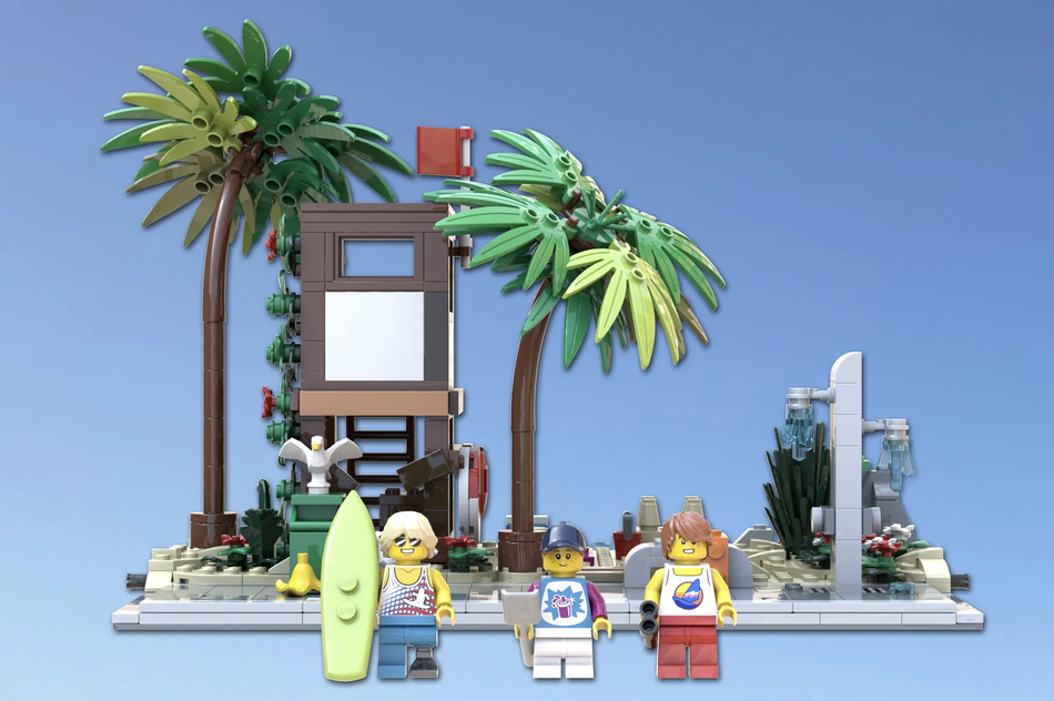 LEGO IDEAS Brick Beach Modular Beach Scene