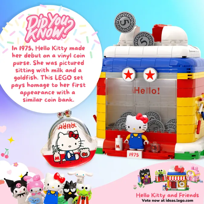 This LEGO Ideas 'Hello Kitty and Friends' Project Is Too Cute