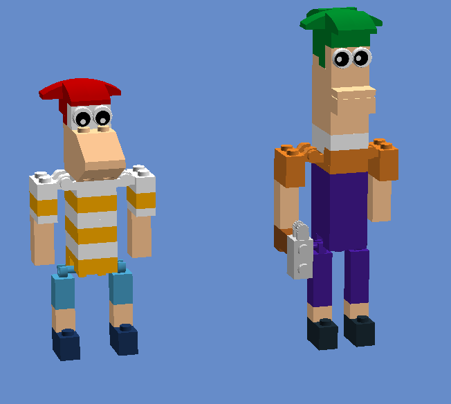 lego phineas and ferb minifigures