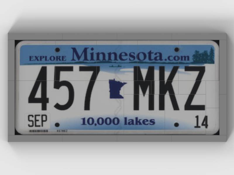 LEGO IDEAS Minnesota Licence Plate