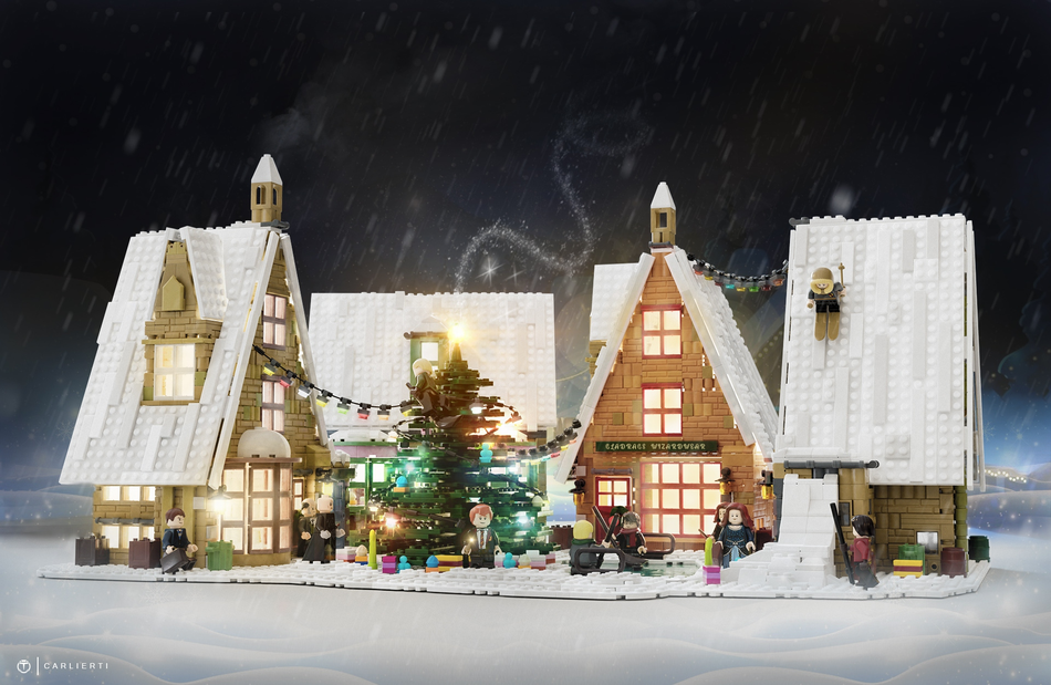 LEGO IDEAS Recreating a Magical Harry Potter Holiday Scene