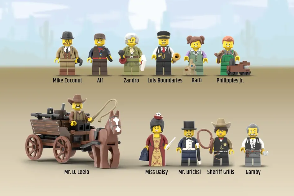 Western lego minifigures hot sale