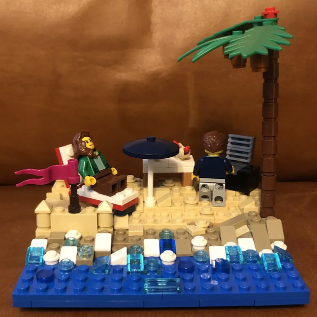 Lego beach online party