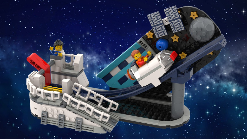 LEGO IDEAS Out of this World Space Builds Rocket Roller Coaster