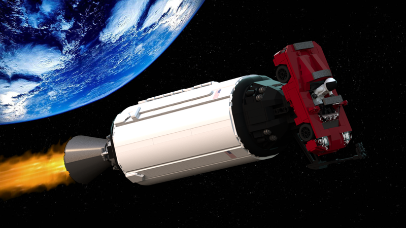 Lego Ideas Tesla Roadster In Space