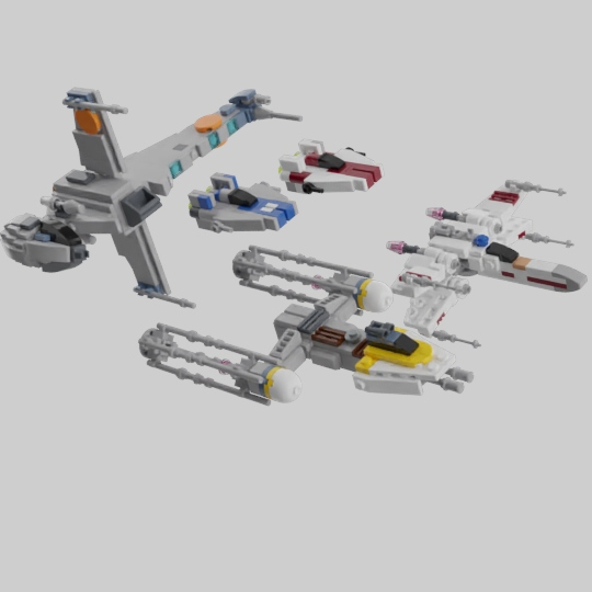 LEGO IDEAS Mini Scale Star Wars Fleet Rebel Starfighters