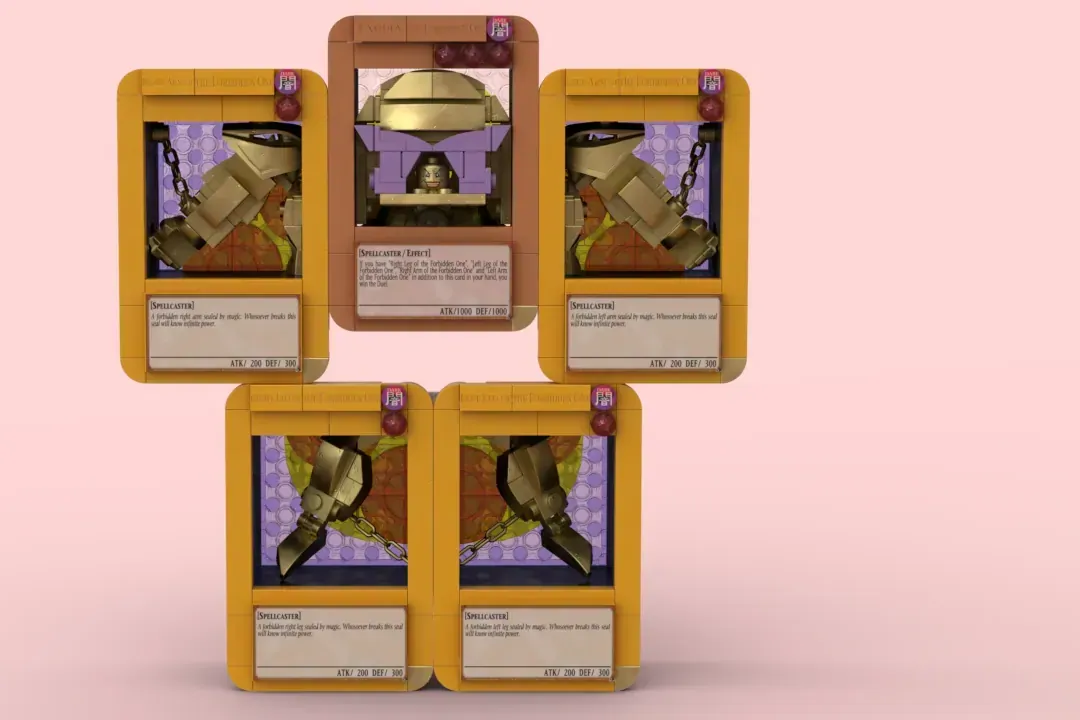 Yu-Gi-Oh! Exodia Cards and Stand | LEGO Ideas