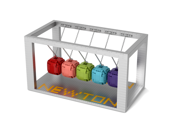 the newton's cradle