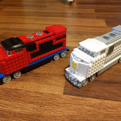 lego white train
