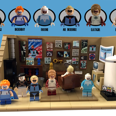 lego incredibles pixar characters