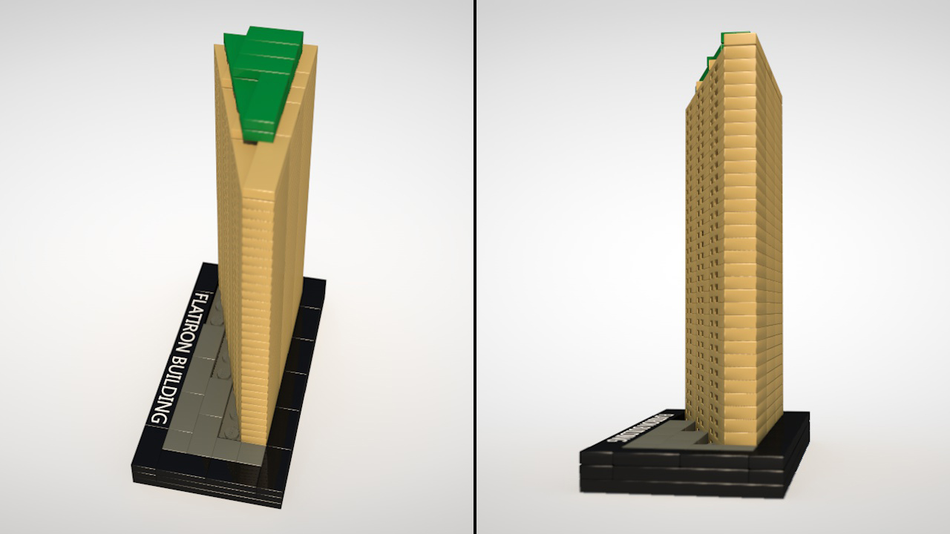 Lego architecture flatiron store building