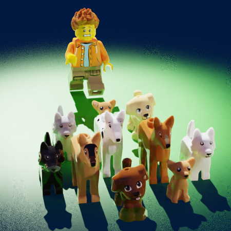 Lego best sale dog minifigure