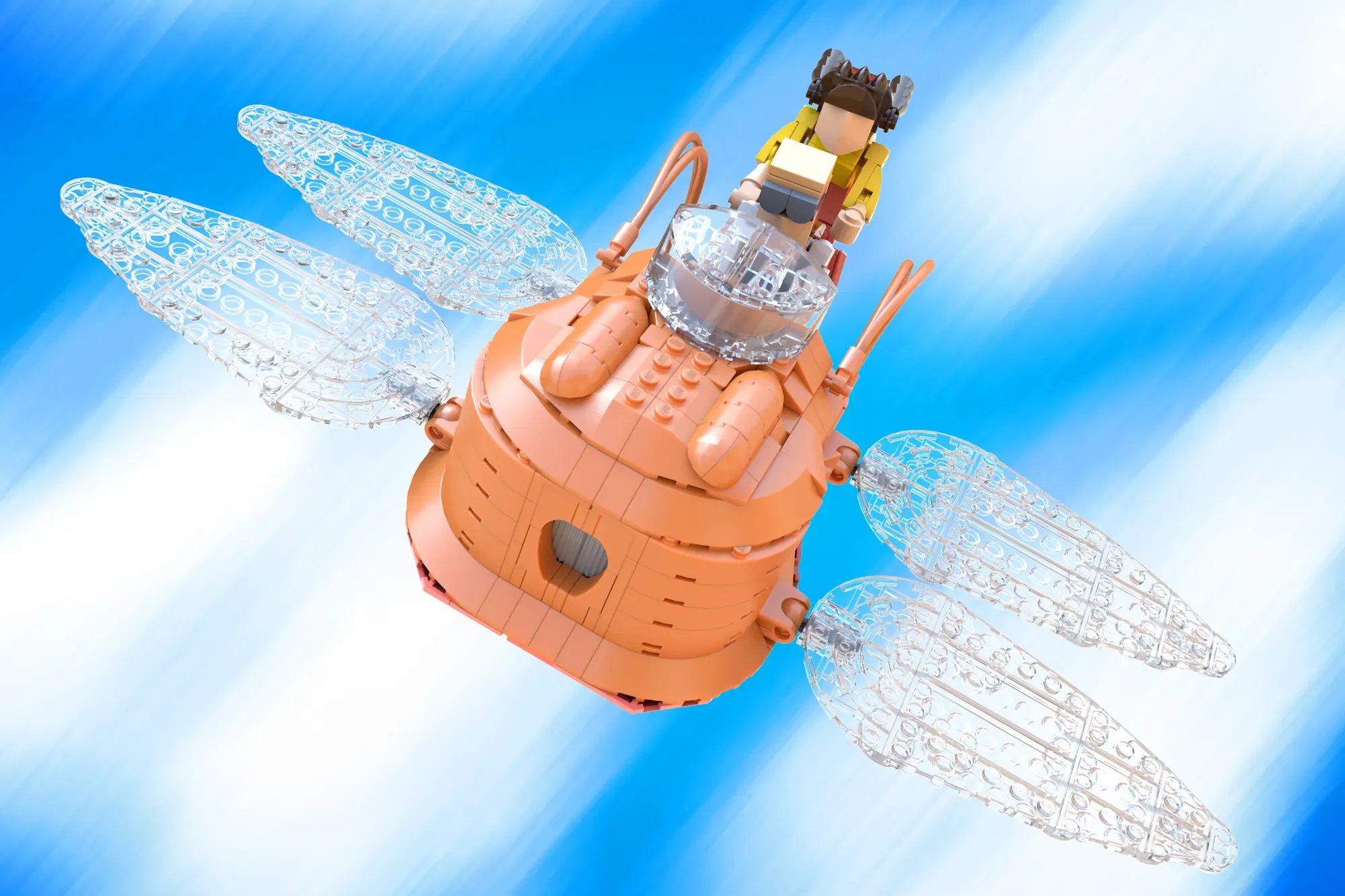 Pazu, Sheeta and the Sky-Pirate Flapter - From Studio-Ghibli's