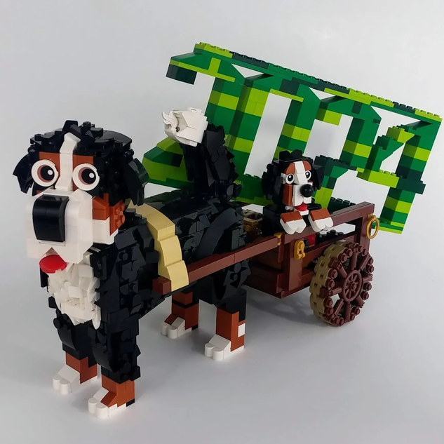 Lego bernese clearance mountain dog