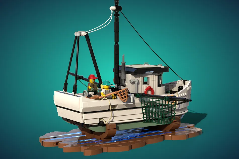 LEGO Ideas Small Shrimping Boat Achieves 10,000 Supporters - The