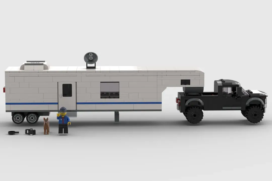 Lego store travel trailer