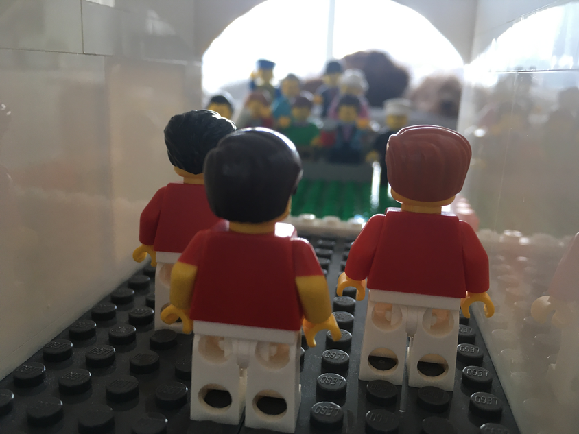 LEGO IDEAS Build United Manchester United walking through the