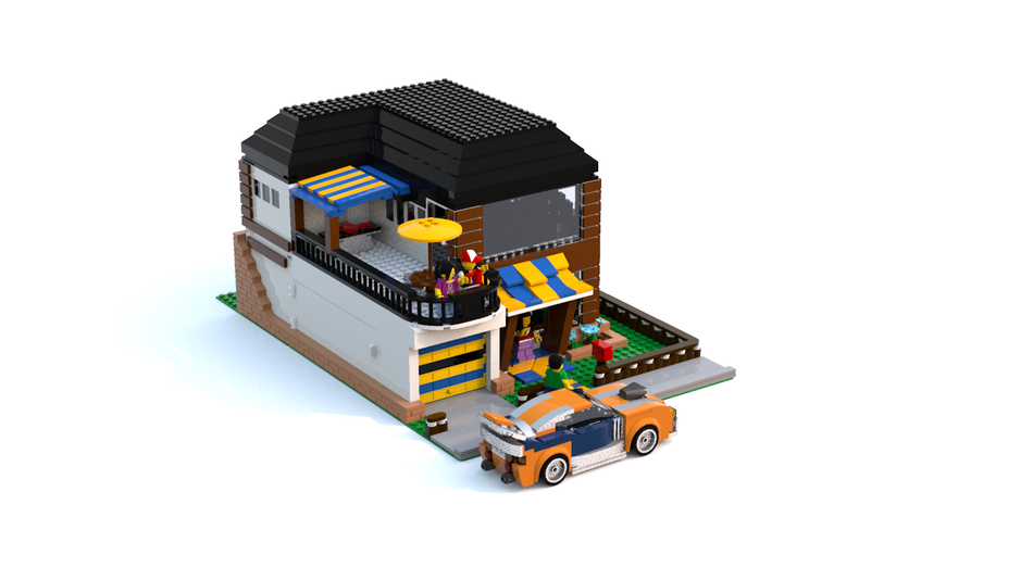 Modern house lego set hot sale