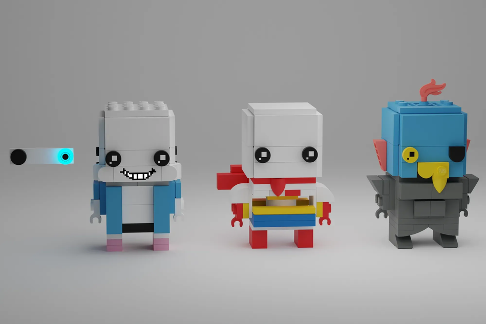 LEGO IDEAS Undertale Brickheadz Sans Papyrus Undyne