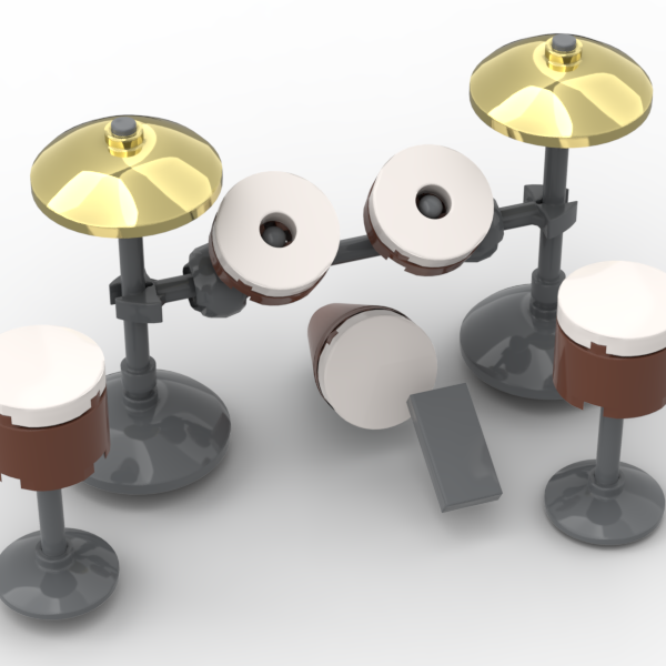 Lego minifigure hot sale drum set