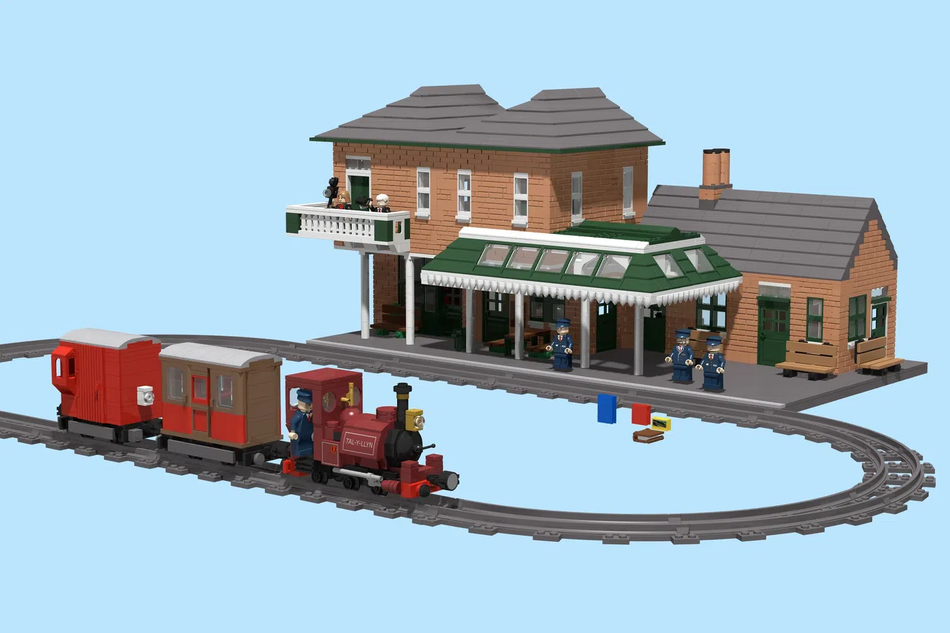 Lego train hot sale station ideas