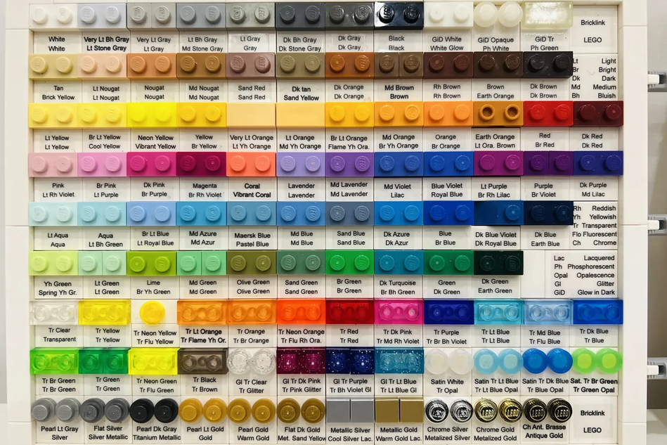 All the Current LEGO Colors! See the colors and color names for all the  LEGO bricks.