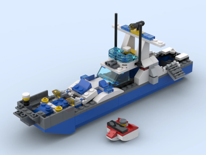 Lego police best sale boat 7287 instructions