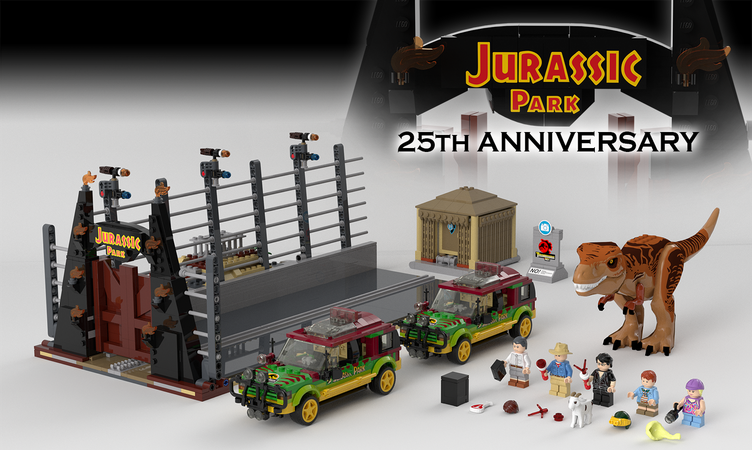 lego jurassic park tour car