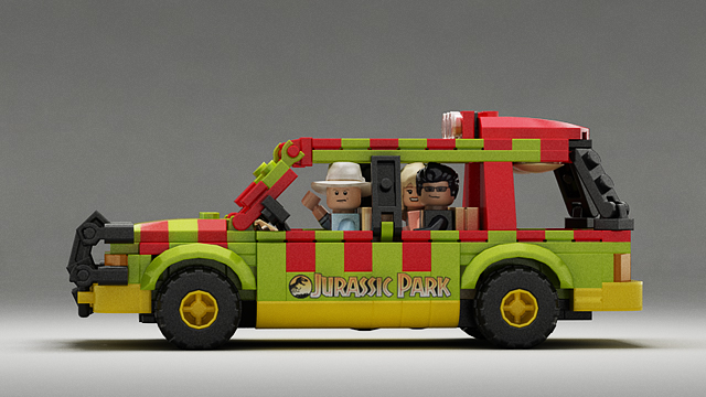 LEGO IDEAS Jurassic Park Explorer with minifigs